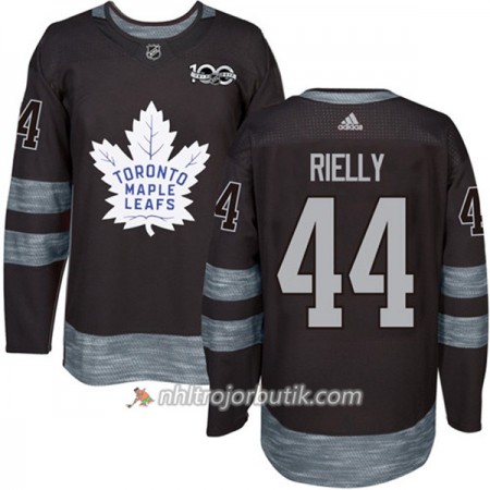 Män Ishockey Toronto Maple Leafs Tröja Morgan Rielly 44 1917-2017 100th Anniversary Adidas Svart Authentic